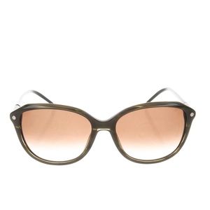 Chloé Oversize Rose colored Gradient Sunglasses green frame